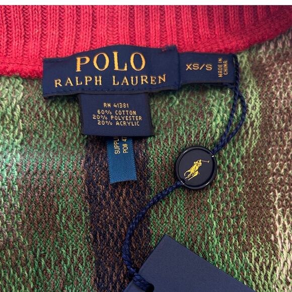 POLO Ralph Lauren Aztec Drape Cardigan Sweater NWT XS/S - Picture 8 of 8